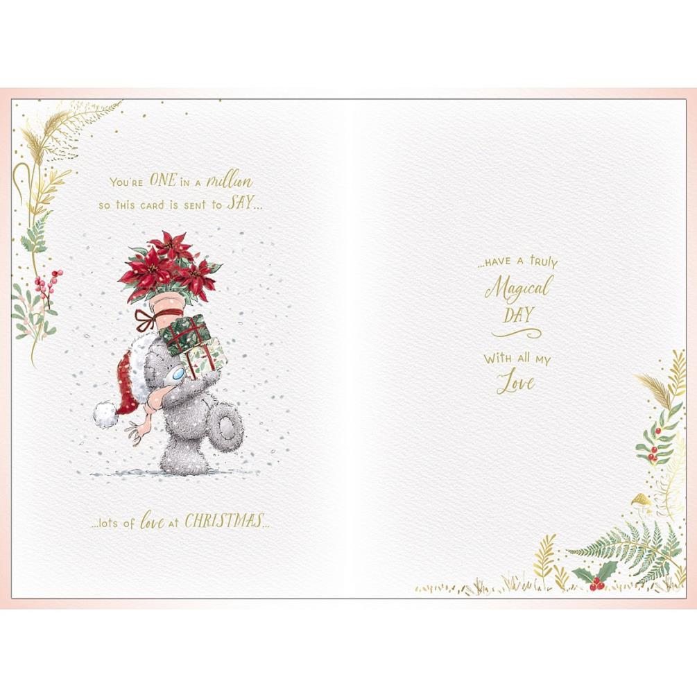 Amazing Fiancee Me to You Bear Handmade Christmas Card Extra Image 1